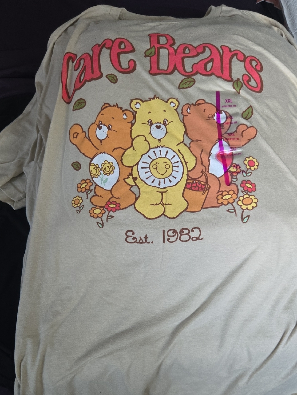 Care Bears Tee with Yellow, Orange and Red Characters